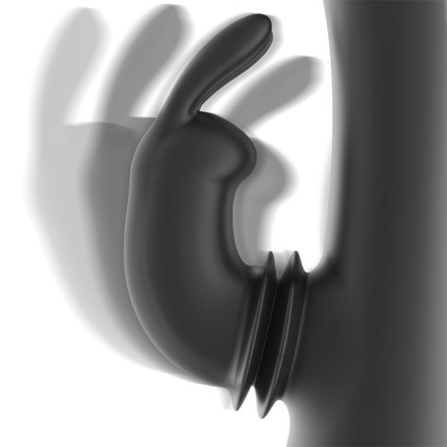 BLACK&SILVER - újratölthető szilikon nyúlfüles vibrátor