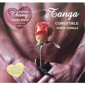   HOTFLOWERS – férfi tanga + 2 vanília waferecset a mellbimbókhoz
