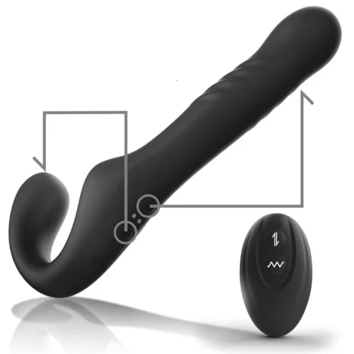 IBIZA - távirányítós, strap-on vibrátor fel-le mozgással