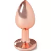 SECRETPLAY – elegáns, rozé arany kis fém anális plug 7 cm