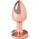 SECRETPLAY – elegáns, rozé arany kis fém anális plug 7 cm