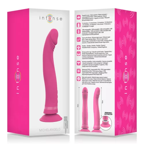 INTENSE - Michelangelo Pink - prémium szilikon vibrátor dildó