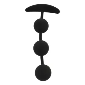   BLACK&SILVER - Harry – szilikon anális gyöngyökkel, 14 cm