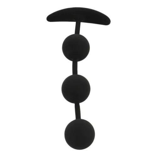 BLACK&SILVER - Harry – szilikon anális gyöngyökkel, 14 cm