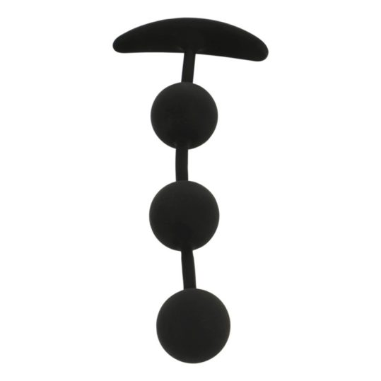 BLACK&SILVER - Harry – szilikon anális gyöngyökkel, 14 cm