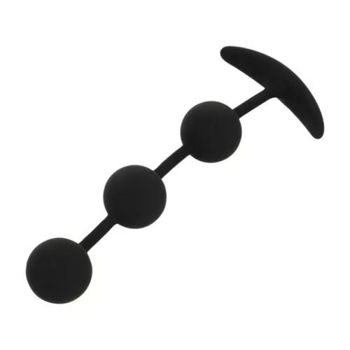 BLACK&SILVER - Harry – szilikon anális gyöngyökkel, 14 cm