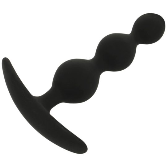 BLACK&SILVER - prémium anál golyós lánc 10 cm