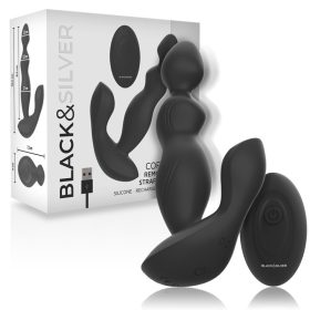   BLACK&SILVER - CORA – szilikon anális plug távirányítóval