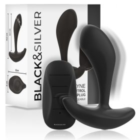   BLACK&SILVER - Dwayne – szilikon távirányítós anális plug