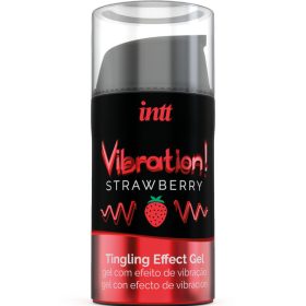 INTT - erőteljes, eper ízű intim vibráló gél 15 ml