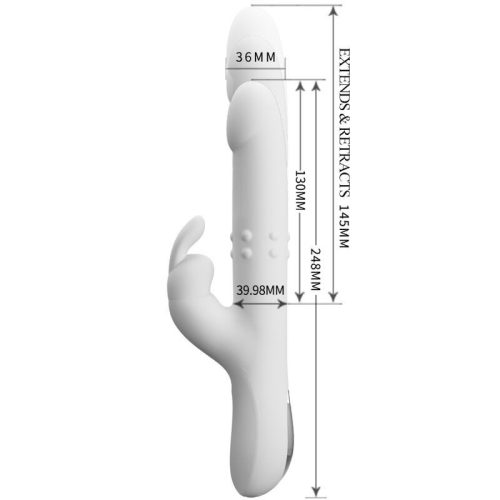 PRETTY LOVE - ezüst forgó vibrátor érzéki élményhez