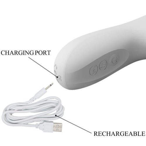 PRETTY LOVE - ezüst forgó vibrátor érzéki élményhez