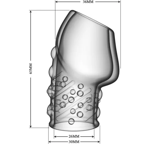 PRETTY LOVE - átlátszó, vastagító péniszgyűrű