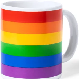 PRIDE – egyedi LGBT zászlós bögre kraft dobozban