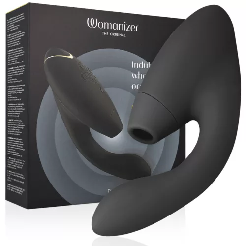 Womanizer Vibrátor Kettős stimuláció, G-pont, 14 intenzitás, 10 rezgésminta Fekete Waterproof