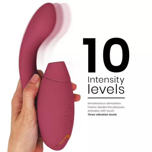Womanizer Vibrátor Kettős stimuláció, G-pont, 14 intenzitás, 10 rezgésminta Bordeaux