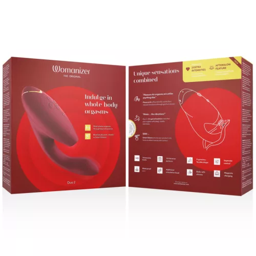 Womanizer Vibrátor Kettős stimuláció, G-pont, 14 intenzitás, 10 rezgésminta Bordeaux