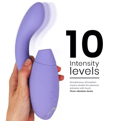 Womanizer Vibrátor Kettős stimuláció, G-pont, 14 fokozat, 10 mód Lila
