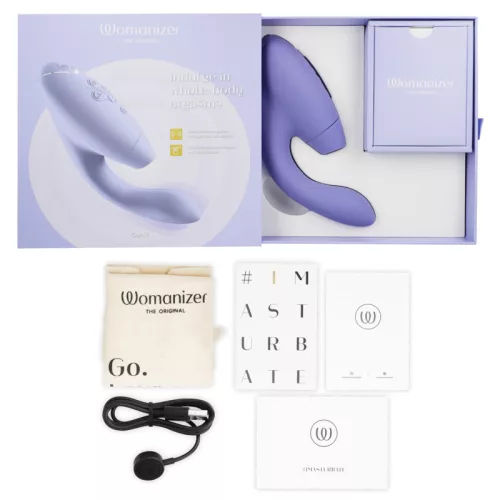 Womanizer Vibrátor Kettős stimuláció, G-pont, 14 fokozat, 10 mód Lila