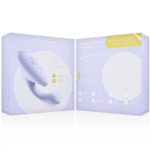 Womanizer Vibrátor Kettős stimuláció, G-pont, 14 fokozat, 10 mód Lila