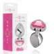INTENSE – fém anál plug, pink szív, M méret
