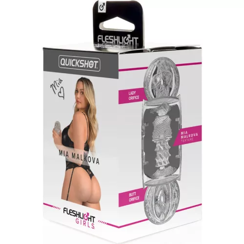 Fleshlight Quickshot Mia Malkova kompakt maszturbátor - áttetsző