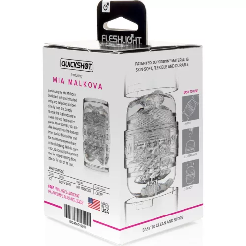 Fleshlight Quickshot Mia Malkova kompakt maszturbátor - áttetsző