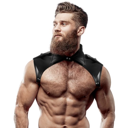 Fetish Submissive - állítható eco-bőr nyakhám férfiaknak