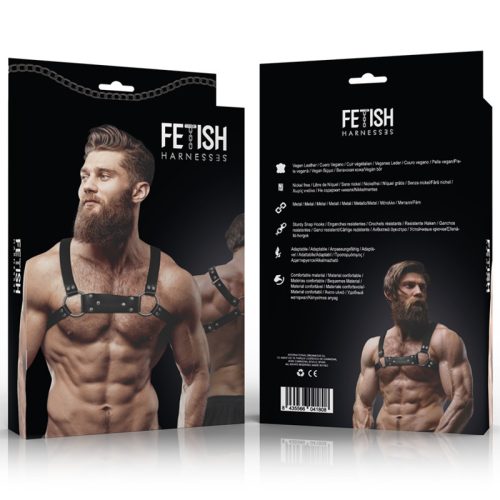FETISH SUBMISSIVE ATTITUDE – eco-bőr bulldog mellkaspánt M/L