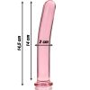 Ibiza Nebula Series 8 – pink boroszilikát üveg dildo 14,5 cm