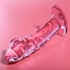 Ibiza Nebula 19 – prémium üveg dildo, rózsaszín, 18,5 cm