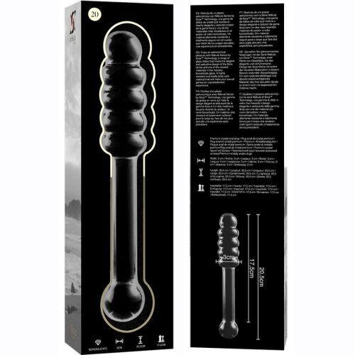 Ibiza Nebula Series - Prémium boroszilikát üveg dildo 20,5 cm