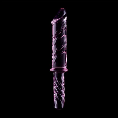 Ibiza Nebula 24 - üveg dildó, érzéki pink 28,5 cm