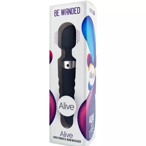 ALIVE - Wand vibrátor masszírozó, érzéki fekete design
