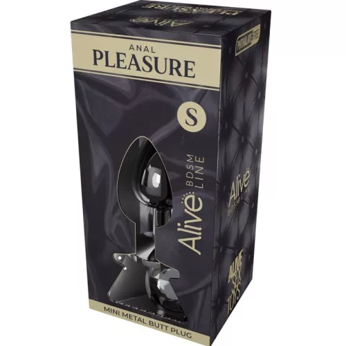ALIVE – prémium mini anális dugó fekete, S méret