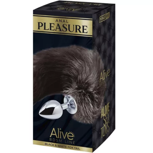 ALIVE – nagyméretű fém anális örömdugó rókafarokkal