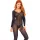 LEG AVENUE – fekete hosszú ujjú bodyharisnya