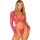 LEG AVENUE – csipkés crop top és tanga szett