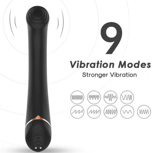 ARMONY – prémium szilikon falra helyezhető vibrátor, fekete