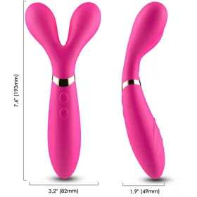   ARMONY – dupla fejű masszírozó és vibrátor fukszia színben