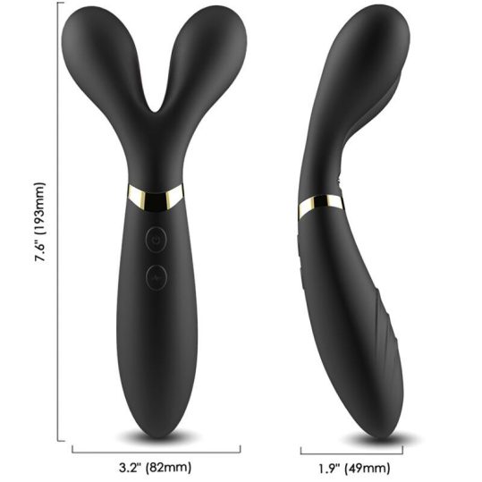 ARMONY Y-WAND – dupla fejű masszírozó és vibrátor, fekete