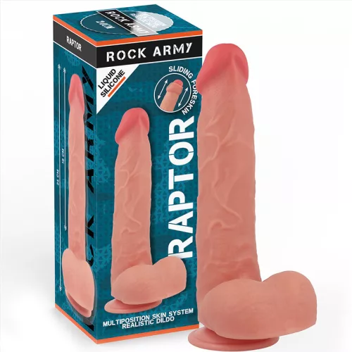 ROCKARMY – prémium folyékony szilikon Raptor vibrátor 24 cm