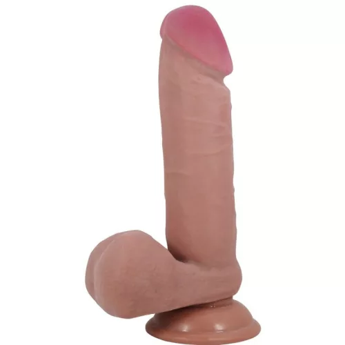 PRETTY LOVE - valósághű dildó csúszó bőrfelülettel, 20,5 cm