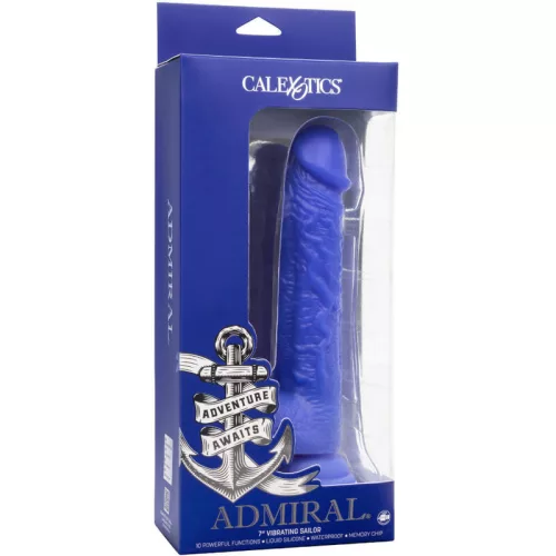 CALEXOTICS Admiral Sailor – élethű kék vibráló dildo