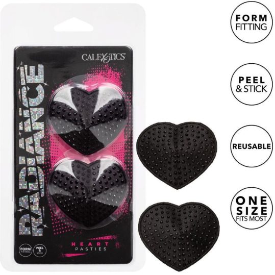 CalExotics Radiance – szív alakú mellbimbó védőfedelek