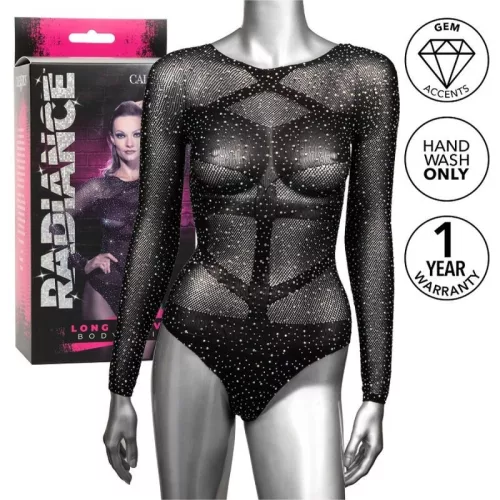 CALEXOTICS – érzéki, hosszú ujjú bodyszett strasszal