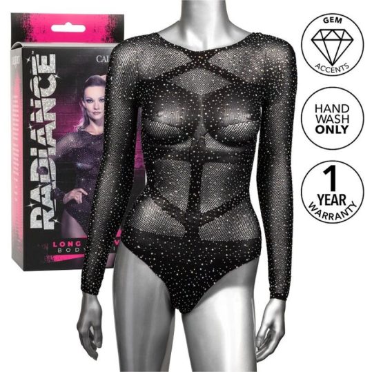 CALEXOTICS – érzéki, hosszú ujjú bodyszett strasszal