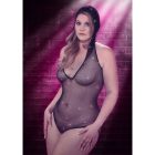 CALEXOTICS – RADIANCE kapucnis mély V-s body, plus size