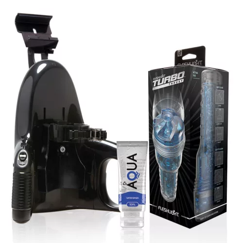 Fleshlight maszturbátor univerzális launch funkcióval kékeszöld + síkosító 50 ml