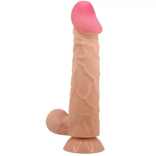 PRETTY LOVE - élethű 24 cm-es dildó csésze szívással